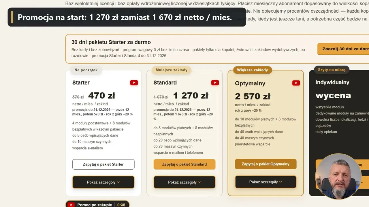 Pakiet Standard — ruch całego zakładu