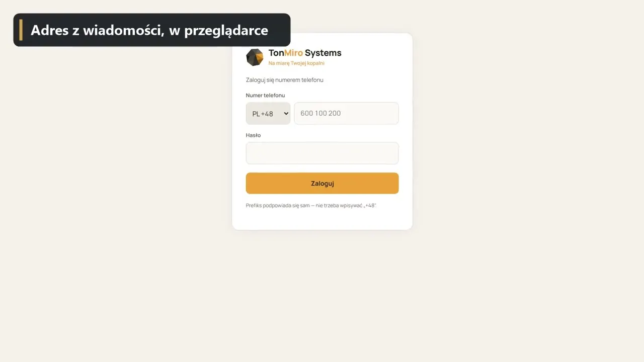Pierwsze kroki — logowanie i panel główny
